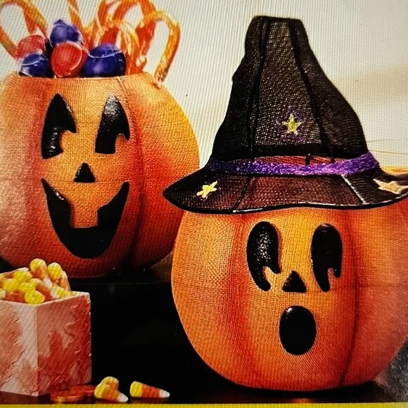 PartyLite Mr. Pumpkin Head Tealight Holder - 9 piece set - Picture 3 of 8